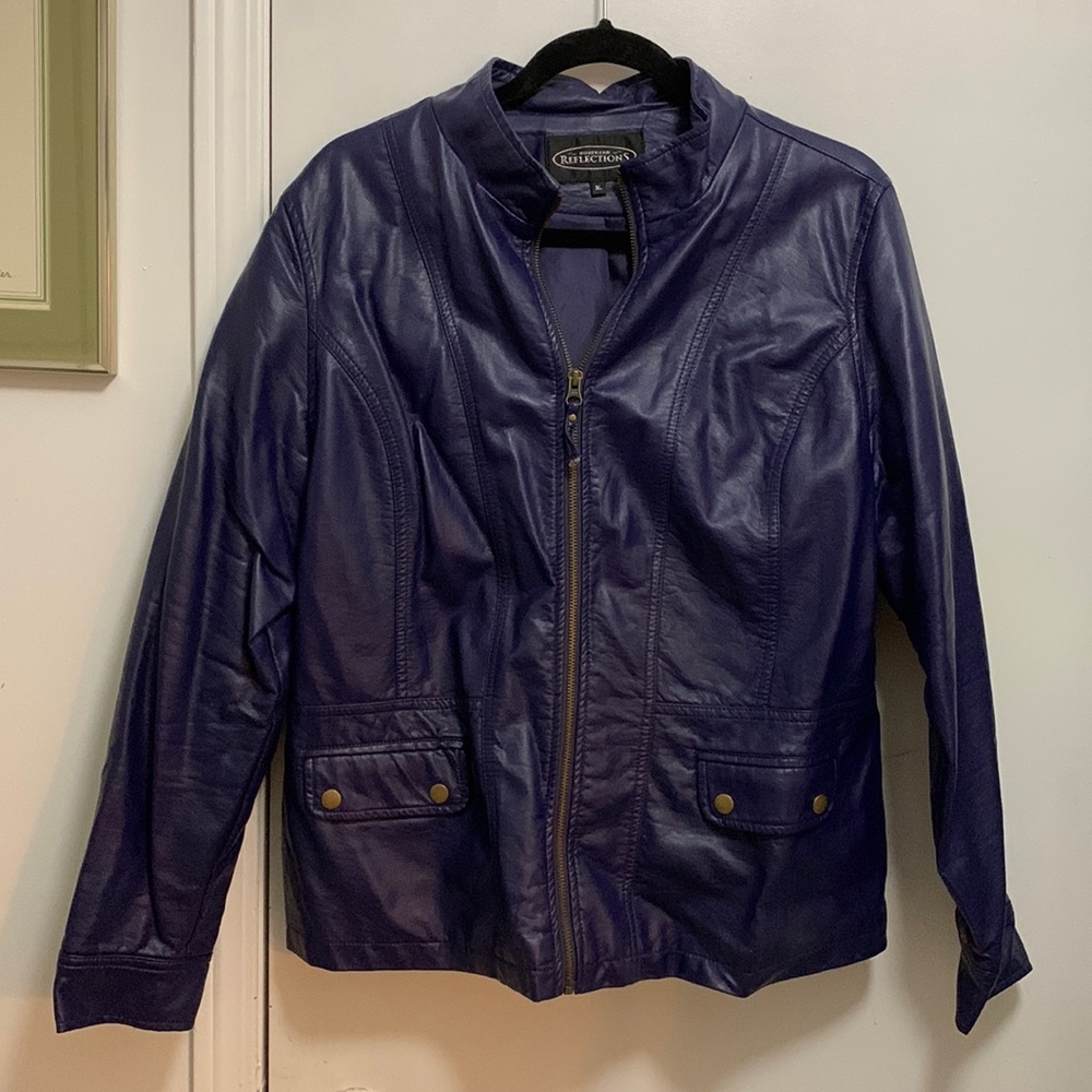 Stylish Northern Reflections Purple Moto Jacket